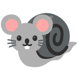 Mouse face and Snail
