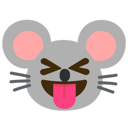 Mouse face and Squinting face with tongue