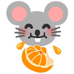 Mouse face and Tangerine