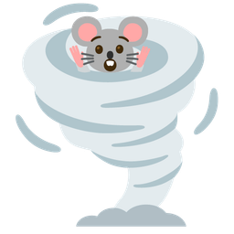 Mouse face and Tornado