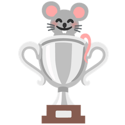 Mouse face and Trophy