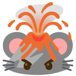 Mouse face and Volcano