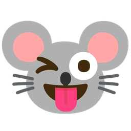 Mouse face and Winking face with tongue