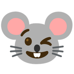 Mouse face and Winking face
