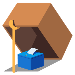 mouse trap and ballot box with ballot