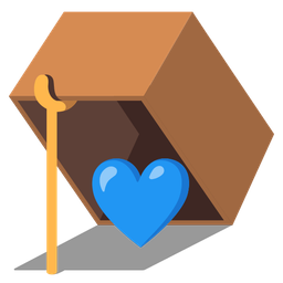 mouse trap and blue heart