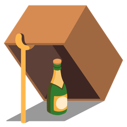 mouse trap and bottle with popping cork