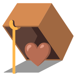 mouse trap and brown heart