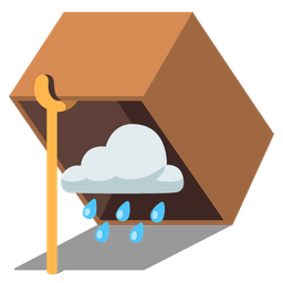 mouse trap and cloud with rain