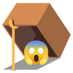 mouse trap and face screaming in fear