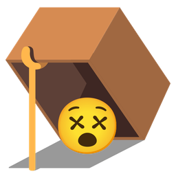 mouse trap and face with crossed-out eyes