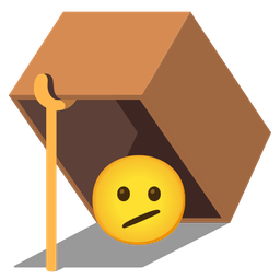 mouse trap and face with diagonal mouth