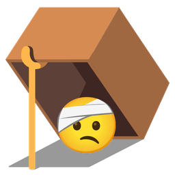 mouse trap and face with head-bandage