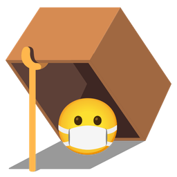 mouse trap and face with medical mask