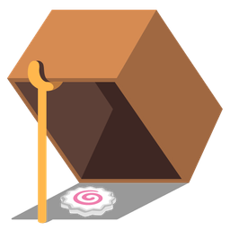 mouse trap and fish cake with swirl