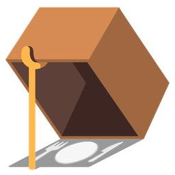 mouse trap and fork and knife with plate