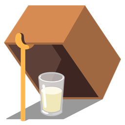 mouse trap and glass of milk