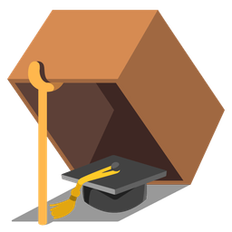 mouse trap and graduation cap