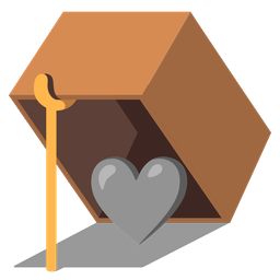 mouse trap and grey heart