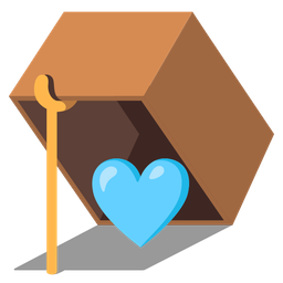 mouse trap and light blue heart