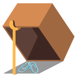 mouse trap and linked paperclips