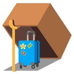mouse trap and luggage