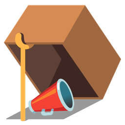 mouse trap and megaphone