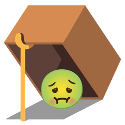 mouse trap and nauseated face