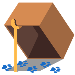 mouse trap and paw prints