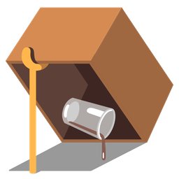 mouse trap and pouring liquid