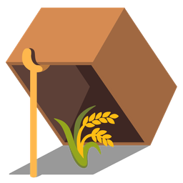 mouse trap and sheaf of rice