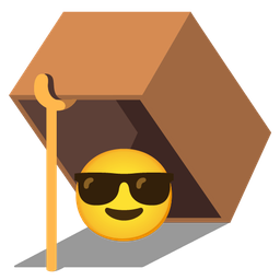 mouse trap and smiling face with sunglasses