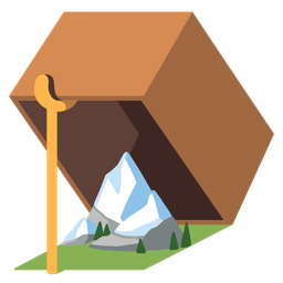 mouse trap and snow-capped mountain