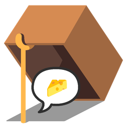 mouse trap and speech balloon