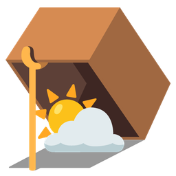 mouse trap and sun behind cloud