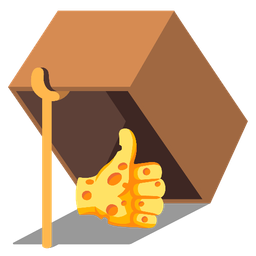 mouse trap and thumbs up