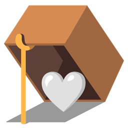 mouse trap and white heart