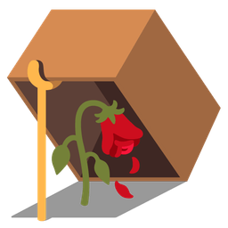 mouse trap and wilted flower