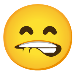 Mouth and Beaming face with smiling eyes