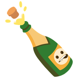 mouth and bottle with popping cork