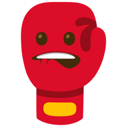 mouth and boxing glove