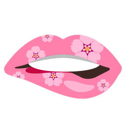 mouth and cherry blossom