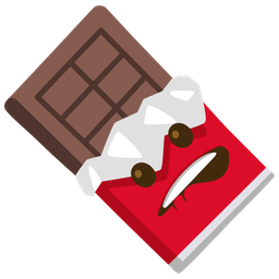 mouth and chocolate bar