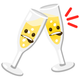 mouth and clinking glasses