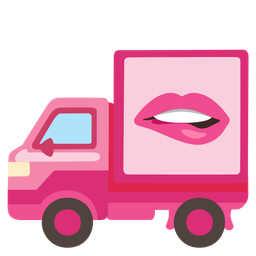 mouth and delivery truck