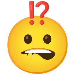 mouth and exclamation question mark