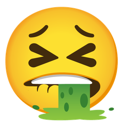 mouth and face vomiting