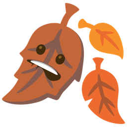 mouth and fallen leaf