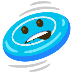 mouth and flying disc