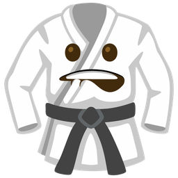 mouth and martial arts uniform